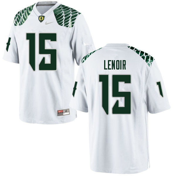 Men #15 Deommodore Lenoir Oregn Ducks College Football Jerseys Sale-White - Click Image to Close